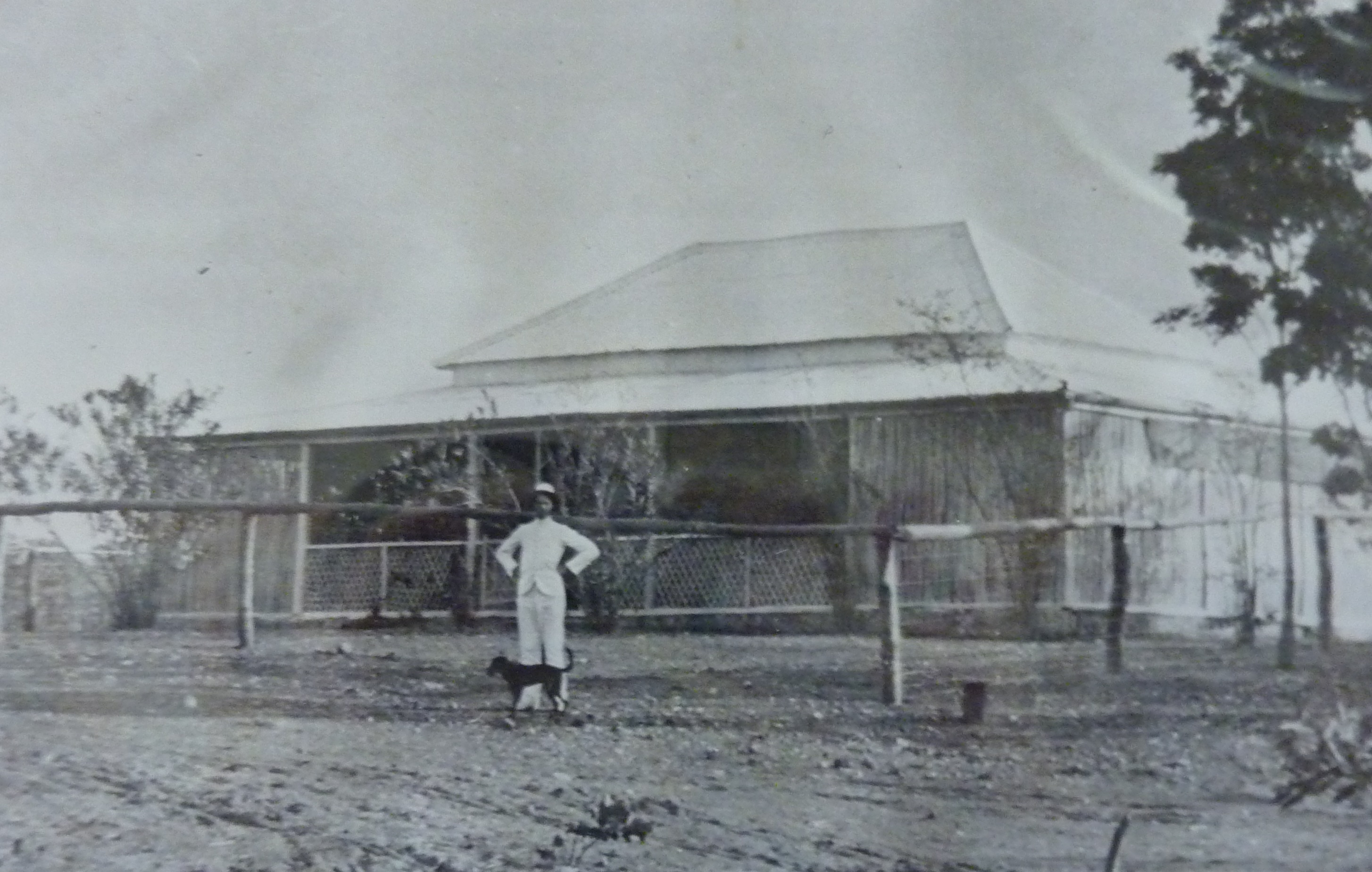 Constable Tom Turner in front of Pine Creek Police Station Photo Pine Creek Museum.